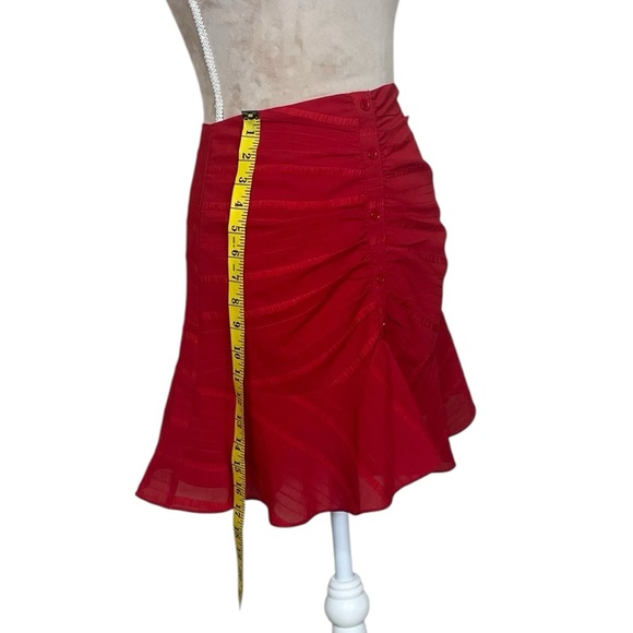 EUC Urban Outfitters “Nora” Ruched Button Front Mini Skirt - Picture 7 of 12